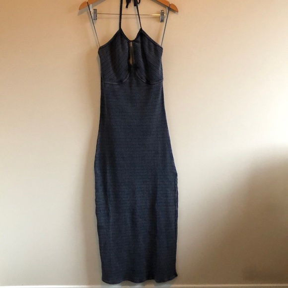 Free People Terra maxi dress ribbed halter size medium - Picture 2 of 10